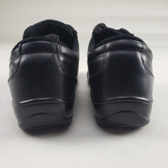 Orthofeet Lake Charles Lace Up Shoe Womens 7.5 B Black Leather Diabetic Orthotic - Picture 8 of 11